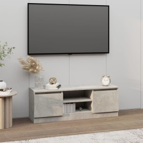 Mueble de TV con puerta gris hormigón 102x30x36 cm en Muebles TV | Comprar online en Foru.es