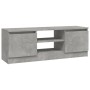 Mueble de TV con puerta gris hormigón 102x30x36 cm en Muebles TV | Comprar online en Foru.es