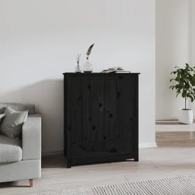 Aparador alto de madera maciza de pino negro 83x41,5x100 cm de vidaXL, Aparadores - Ref: Foro24-823518, Precio: 113,47 €, Des...