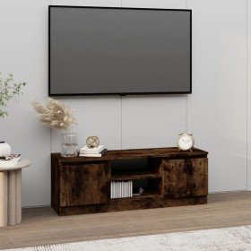 Mueble de TV con puerta roble ahumado 102x30x36 cm en Muebles TV | Comprar online en Foru.es