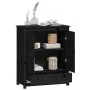 Tall solid black pine wood sideboard 83x41.5x100 cm by vidaXL, Sideboards - Ref: Foro24-823518, Price: 113,47 €, Discount: %