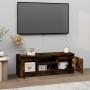 Mueble de TV con puerta roble ahumado 102x30x36 cm en Muebles TV | Comprar online en Foru.es