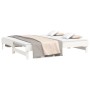 Sofá cama extraíble madera maciza de pino blanco 2x(75x190) cm de vidaXL, Camas y somieres - Ref: Foro24-823395, Precio: 173,...