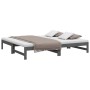 Sofá cama extraíble madera maciza de pino gris 2x(90x190) cm de vidaXL, Camas y somieres - Ref: Foro24-823416, Precio: 146,52...