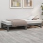Sofá cama extraíble madera maciza de pino gris 2x(90x190) cm de vidaXL, Camas y somieres - Ref: Foro24-823416, Precio: 146,52...