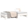 Sofá cama extraíble madera maciza de pino blanco 2x(75x190) cm de vidaXL, Camas y somieres - Ref: Foro24-823395, Precio: 173,...