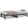 Sofá cama extraíble madera maciza de pino gris 2x(90x190) cm de vidaXL, Camas y somieres - Ref: Foro24-823416, Precio: 146,52...