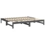 Sofá cama extraíble madera maciza de pino gris 2x(90x190) cm de vidaXL, Camas y somieres - Ref: Foro24-823416, Precio: 146,52...