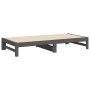 Sofá cama extraíble madera maciza de pino gris 2x(90x190) cm de vidaXL, Camas y somieres - Ref: Foro24-823416, Precio: 146,52...
