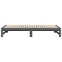Sofá cama extraíble madera maciza de pino gris 2x(90x190) cm de vidaXL, Camas y somieres - Ref: Foro24-823416, Precio: 146,52...