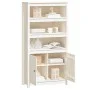 Aparador alto madera maciza de pino blanco 80x35x154 cm de vidaXL, Aparadores - Ref: Foro24-823520, Precio: 171,77 €, Descuen...