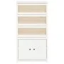 Aparador alto madera maciza de pino blanco 80x35x154 cm de vidaXL, Aparadores - Ref: Foro24-823520, Precio: 171,77 €, Descuen...