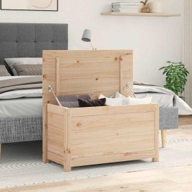 Caja de almacenamiento madera maciza de pino 80x40x45,5 cm en Armarios y almacenamiento | Comprar online en Foru.es
