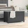 Caja de almacenaje madera maciza de pino gris 80x40x45,5 cm en Armarios y almacenamiento | Comprar online en Foru.es