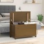 Caja de almacenaje madera maciza pino marrón miel 80x40x45,5 cm en Armarios y almacenamiento | Comprar online en Foru.es
