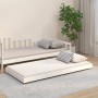 Estructura de cama madera maciza de pino blanco 75x190 cm de vidaXL, Camas y somieres - Ref: Foro24-823510, Precio: 74,19 €, ...