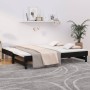 Sofá cama extraíble madera maciza de pino negro 2x(80x200) cm de vidaXL, Camas y somieres - Ref: Foro24-823388, Precio: 176,0...