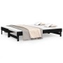 Sofá cama extraíble madera maciza de pino negro 2x(80x200) cm de vidaXL, Camas y somieres - Ref: Foro24-823388, Precio: 176,0...