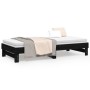 Sofá cama extraíble madera maciza de pino negro 2x(80x200) cm de vidaXL, Camas y somieres - Ref: Foro24-823388, Precio: 176,0...
