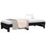 Sofá cama extraíble madera maciza de pino negro 2x(80x200) cm de vidaXL, Camas y somieres - Ref: Foro24-823388, Precio: 176,0...