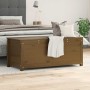 Caja almacenaje madera maciza pino marrón miel 110x50x45,5 cm en Armarios y almacenamiento | Comprar online en Foru.es