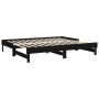 Sofá cama extraíble madera maciza de pino negro 2x(80x200) cm de vidaXL, Camas y somieres - Ref: Foro24-823388, Precio: 176,0...