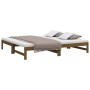 Sofá cama extraíble madera maciza pino marrón miel 2x(90x190)cm de vidaXL, Camas y somieres - Ref: Foro24-823417, Precio: 146...