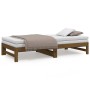 Sofá cama extraíble madera maciza pino marrón miel 2x(90x190)cm de vidaXL, Camas y somieres - Ref: Foro24-823417, Precio: 146...