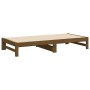 Sofá cama extraíble madera maciza pino marrón miel 2x(90x190)cm de vidaXL, Camas y somieres - Ref: Foro24-823417, Precio: 146...