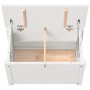 Caja de almacenaje madera maciza de pino blanco 60x32x45,5 cm en Armarios y almacenamiento | Comprar online en Foru.es