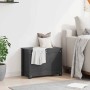 Caja de almacenaje madera maciza de pino gris 60x32x45,5 cm en Armarios y almacenamiento | Comprar online en Foru.es