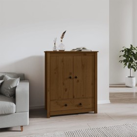 Aparador alto madera maciza de pino marrón miel 83x41,5x100 cm de vidaXL, Aparadores - Ref: Foro24-823517, Precio: 163,33 €, ...