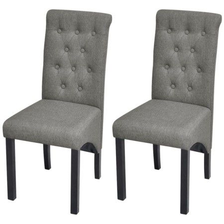 Sillas de comedor 2 unidades tela gris claro de vidaXL, Sillas de comedor - Ref: Foro24-242222, Precio: 201,43 €, Descuento: %