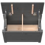 Caja de almacenaje madera maciza de pino gris 60x32x45,5 cm en Armarios y almacenamiento | Comprar online en Foru.es