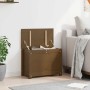 Caja de almacenaje madera maciza pino marrón miel 60x32x45,5 cm en Armarios y almacenamiento | Comprar online en Foru.es