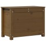Caja de almacenaje madera maciza pino marrón miel 60x32x45,5 cm en Armarios y almacenamiento | Comprar online en Foru.es