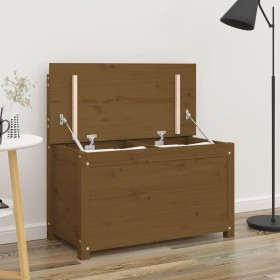 Banco de madera maciza pino marrón miel 80x41x77 cm en Bancos | Comprar online en Foru.es