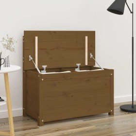 Banco de madera maciza pino marrón miel 80x41x77 cm en Bancos | Comprar online en Foru.es