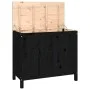 Baúl para la colada madera maciza de pino negro 88,5x44x76 cm de vidaXL, Cestas para ropa - Ref: Foro24-823583, Precio: 108,9...