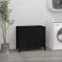 Baúl para la colada madera maciza de pino negro 88,5x44x76 cm de vidaXL, Cestas para ropa - Ref: Foro24-823583, Precio: 109,9...