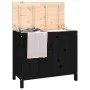 Baúl para la colada madera maciza de pino negro 88,5x44x76 cm de vidaXL, Cestas para ropa - Ref: Foro24-823583, Precio: 108,9...