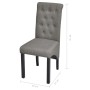 Sillas de comedor 2 unidades tela gris claro de vidaXL, Sillas de comedor - Ref: Foro24-242222, Precio: 201,43 €, Descuento: %