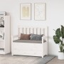 Banco de madera maciza de pino blanco 112,5x51,5x96,5 cm en Bancos | Comprar online en Foru.es
