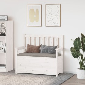 Banco de madera maciza de pino blanco 112,5x51,5x96,5 cm en Bancos | Comprar online en Foru.es