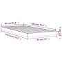 Estructura cama individual madera maciza pino blanco 90x190 cm de vidaXL, Camas y somieres - Ref: Foro24-823480, Precio: 61,4...