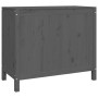 Baúl para la colada madera maciza de pino gris 88,5x44x76 cm de vidaXL, Cestas para ropa - Ref: Foro24-823581, Precio: 110,96...