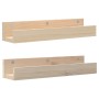 Estantes de pared 2 uds madera maciza de pino 50x12x9 cm en Estanterías | Comprar online en Foru.es