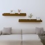 Estantes de pared 2 uds madera de pino marrón miel 80x12x9 cm en Estanterías | Comprar online en Foru.es