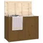 Baúl para colada madera maciza pino marrón miel 88,5x44x66 cm de vidaXL, Cestas para ropa - Ref: Foro24-823572, Precio: 99,80...