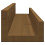 Estantes de pared 2 uds madera de pino marrón miel 80x12x9 cm en Estanterías | Comprar online en Foru.es